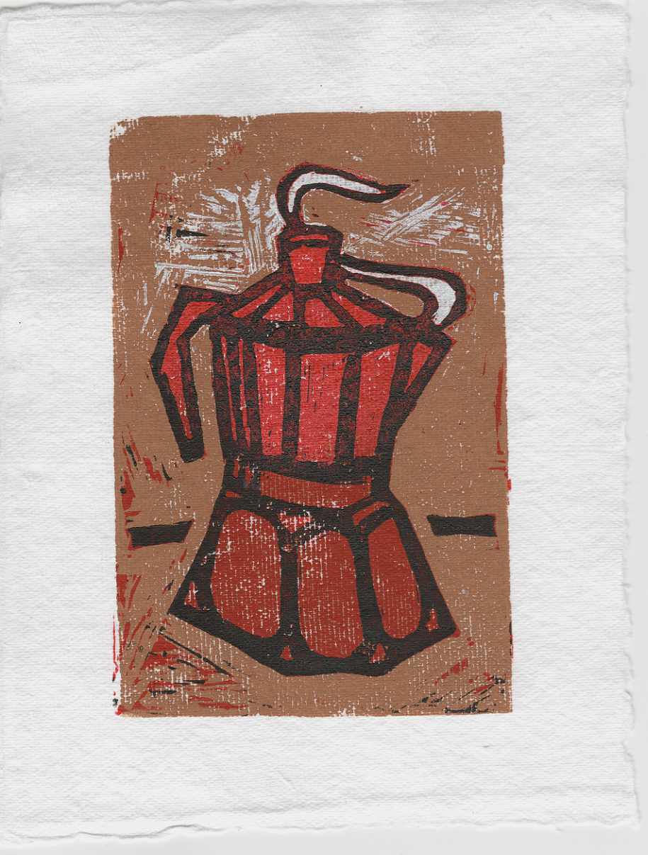 Mocha Pot - Relief Print